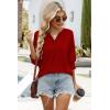 image:imageWIHOLL 34 Length Sleeve Womens Tops Summer Shirts Spring Vacation Outfits Dressy Casual Trendy Fall S3XL02red