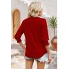 image:imageWIHOLL 34 Length Sleeve Womens Tops Summer Shirts Spring Vacation Outfits Dressy Casual Trendy Fall S3XL02red