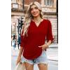image:imageWIHOLL 34 Length Sleeve Womens Tops Summer Shirts Spring Vacation Outfits Dressy Casual Trendy Fall S3XL02red