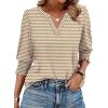 image:imageWIHOLL 34 Length Sleeve Womens Tops Summer Shirts Spring Vacation Outfits Dressy Casual Trendy Fall S3XL02stripe