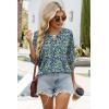 image:imageWIHOLL 34 Length Sleeve Womens Tops Summer Shirts Spring Vacation Outfits Dressy Casual Trendy Fall S3XL03  Floral Blue