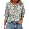 image:imageWIHOLL 34 Length Sleeve Womens Tops Summer Shirts Spring Vacation Outfits Dressy Casual Trendy Fall S3XL03blue White