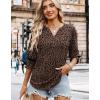 image:imageWIHOLL 34 Length Sleeve Womens Tops Summer Shirts Spring Vacation Outfits Dressy Casual Trendy Fall S3XL03brown Leopard