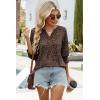 image:imageWIHOLL 34 Length Sleeve Womens Tops Summer Shirts Spring Vacation Outfits Dressy Casual Trendy Fall S3XL03brown Leopard