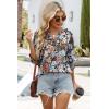 image:imageWIHOLL 34 Length Sleeve Womens Tops Summer Shirts Spring Vacation Outfits Dressy Casual Trendy Fall S3XL03floral Khaki