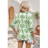 image:imageWIHOLL 34 Length Sleeve Womens Tops Summer Shirts Spring Vacation Outfits Dressy Casual Trendy Fall S3XL03green Ethnic Pattern