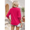 image:imageWIHOLL 34 Length Sleeve Womens Tops Summer Shirts Spring Vacation Outfits Dressy Casual Trendy Fall S3XL03hot Pink