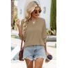 image:imageWIHOLL 34 Length Sleeve Womens Tops Summer Shirts Spring Vacation Outfits Dressy Casual Trendy Fall S3XL03khaki