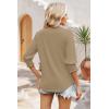 image:imageWIHOLL 34 Length Sleeve Womens Tops Summer Shirts Spring Vacation Outfits Dressy Casual Trendy Fall S3XL03khaki
