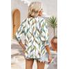 image:imageWIHOLL 34 Length Sleeve Womens Tops Summer Shirts Spring Vacation Outfits Dressy Casual Trendy Fall S3XL03multi Leaf