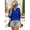 image:imageWIHOLL 34 Length Sleeve Womens Tops Summer Shirts Spring Vacation Outfits Dressy Casual Trendy Fall S3XL03royal Blue