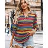 image:imageWIHOLL 34 Length Sleeve Womens Tops Summer Shirts Spring Vacation Outfits Dressy Casual Trendy Fall S3XL03tropical Bohemia