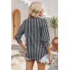 image:imageWIHOLL 34 Length Sleeve Womens Tops Summer Shirts Spring Vacation Outfits Dressy Casual Trendy Fall S3XL04black Stripe