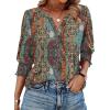 image:imageWIHOLL 34 Length Sleeve Womens Tops Summer Shirts Spring Vacation Outfits Dressy Casual Trendy Fall S3XL04bohemian Color