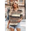 image:imageWIHOLL 34 Length Sleeve Womens Tops Summer Shirts Spring Vacation Outfits Dressy Casual Trendy Fall S3XL04brown Stripe