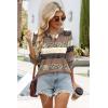 image:imageWIHOLL 34 Length Sleeve Womens Tops Summer Shirts Spring Vacation Outfits Dressy Casual Trendy Fall S3XL04brown Stripe