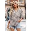 image:imageWIHOLL 34 Length Sleeve Womens Tops Summer Shirts Spring Vacation Outfits Dressy Casual Trendy Fall S3XL04khaki Houndstooth