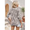image:imageWIHOLL 34 Length Sleeve Womens Tops Summer Shirts Spring Vacation Outfits Dressy Casual Trendy Fall S3XL04khaki Houndstooth