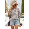 image:imageWIHOLL 34 Length Sleeve Womens Tops Summer Shirts Spring Vacation Outfits Dressy Casual Trendy Fall S3XL04khaki Houndstooth