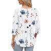 image:imageWIHOLL 34 Length Sleeve Womens Tops with Button Cuffs Dressy Casual V Neck Summer Outfits Early Fall Fashion Spring Clothes01  Floral Print