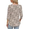 image:imageWIHOLL 34 Length Sleeve Womens Tops with Button Cuffs Dressy Casual V Neck Summer Outfits Early Fall Fashion Spring Clothes02  Beige Black