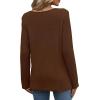 image:imageWIHOLL Blouses for Women Dressy Casual Lace Spring Long Sleeve Shirts 2026 Trendy Sweaters Waffle Knit Beach Vacation ClothesIcoffee