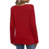image:imageWIHOLL Blouses for Women Dressy Casual Lace Spring Long Sleeve Shirts 2026 Trendy Sweaters Waffle Knit Beach Vacation ClothesIred
