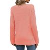 image:imageWIHOLL Blouses for Women Dressy Casual Lace Spring Long Sleeve Shirts 2026 Trendy Sweaters Waffle Knit Beach Vacation ClothesJcoral