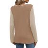 image:imageWIHOLL Blouses for Women Dressy Casual Lace Spring Long Sleeve Shirts 2026 Trendy Sweaters Waffle Knit Beach Vacation ClothesLkhaki Beige