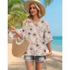 image:imageWIHOLL Boho Tops for Women Summer Spring 34 Sleeve Dressy Fashion V Neck Casual 2026 Business Beach Plus Size Resort BlousesPrintbeige