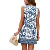 image:imageWIHOLL Casual Dresses for Women Crewneck Sleeveless Tank Dress Summer Spring Boho Vacation ClothesBlue Boho Print