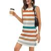 image:imageWIHOLL Casual Dresses for Women Crewneck Sleeveless Tank Dress Summer Spring Boho Vacation ClothesColor Stripe