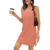 image:imageWIHOLL Casual Dresses for Women Crewneck Sleeveless Tank Dress Summer Spring Boho Vacation ClothesCoral