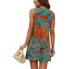 image:imageWIHOLL Casual Dresses for Women Crewneck Sleeveless Tank Dress Summer Spring Boho Vacation ClothesFloral Blue Orange
