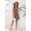 image:imageWIHOLL Casual Dresses for Women Crewneck Sleeveless Tank Dress Summer Spring Boho Vacation ClothesFloral Blue Orange