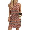image:imageWIHOLL Casual Dresses for Women Crewneck Sleeveless Tank Dress Summer Spring Boho Vacation ClothesFloral Bohemian