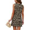 image:imageWIHOLL Casual Dresses for Women Crewneck Sleeveless Tank Dress Summer Spring Boho Vacation ClothesLeopard Print