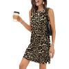 image:imageWIHOLL Casual Dresses for Women Crewneck Sleeveless Tank Dress Summer Spring Boho Vacation ClothesLeopard Print