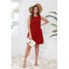 image:imageWIHOLL Casual Dresses for Women Crewneck Sleeveless Tank Dress Summer Spring Boho Vacation ClothesRed