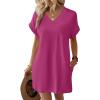 image:imageWIHOLL Dresses for Women 2026 Casual Summer Tshirt Dress Wedding Guest Dresses Fashion Beach Vacation Clothes0hot Pink