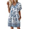 image:imageWIHOLL Dresses for Women 2026 Casual Summer Tshirt Dress Wedding Guest Dresses Fashion Beach Vacation Clothes1blue White Ethnic