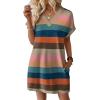 image:imageWIHOLL Dresses for Women 2026 Casual Summer Tshirt Dress Wedding Guest Dresses Fashion Beach Vacation Clothes1colorful Stripe