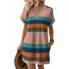 image:imageWIHOLL Dresses for Women 2026 Casual Summer Tshirt Dress Wedding Guest Dresses Fashion Beach Vacation Clothes1colorful Stripe