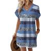 image:imageWIHOLL Dresses for Women 2026 Casual Summer Tshirt Dress Wedding Guest Dresses Fashion Beach Vacation Clothes2blue Gray Stripe