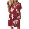 image:imageWIHOLL Dresses for Women 2026 Casual Summer Tshirt Dress Wedding Guest Dresses Fashion Beach Vacation Clothes3red Lily Print