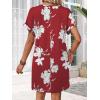 image:imageWIHOLL Dresses for Women 2026 Casual Summer Tshirt Dress Wedding Guest Dresses Fashion Beach Vacation Clothes3red Lily Print