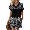 image:imageWIHOLL Dresses for Women 2026 Casual Summer Tshirt Dress Wedding Guest Dresses Fashion Beach Vacation ClothesFloral Black Stripes
