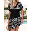 image:imageWIHOLL Dresses for Women 2026 Casual Summer Tshirt Dress Wedding Guest Dresses Fashion Beach Vacation ClothesFloral Black Stripes