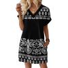 image:imageWIHOLL Dresses for Women 2026 Casual Summer Tshirt Dress Wedding Guest Dresses Fashion Beach Vacation ClothesFloral Black Stripes