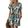 image:imageWIHOLL Dresses for Women 2026 Casual Summer Tshirt Dress Wedding Guest Dresses Fashion Beach Vacation ClothesFloral Palm Leaf